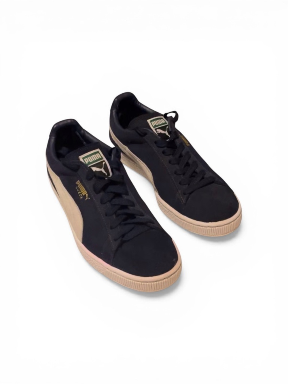 Blue Suede Leather Pumas